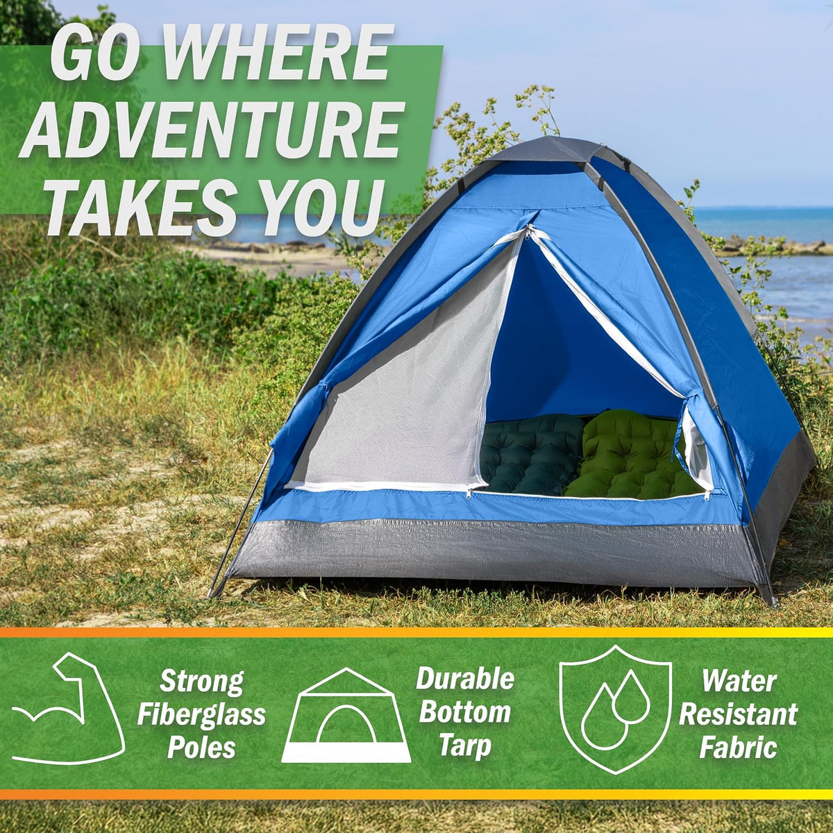 Wakeman Outdoors 2 Person Camping Tent