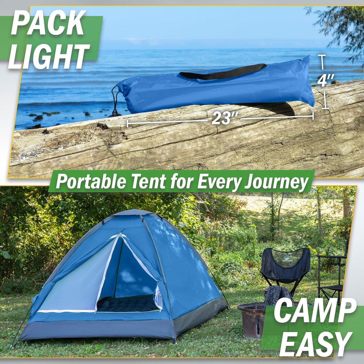 Wakeman Outdoors 2 Person Camping Tent
