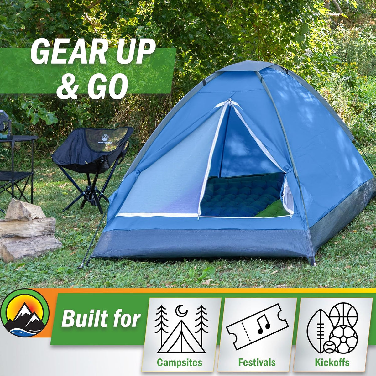 Wakeman Outdoors 2 Person Camping Tent