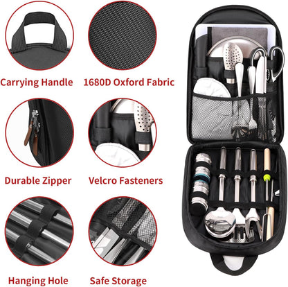 Portable 27-Piece Camping Utensil Set