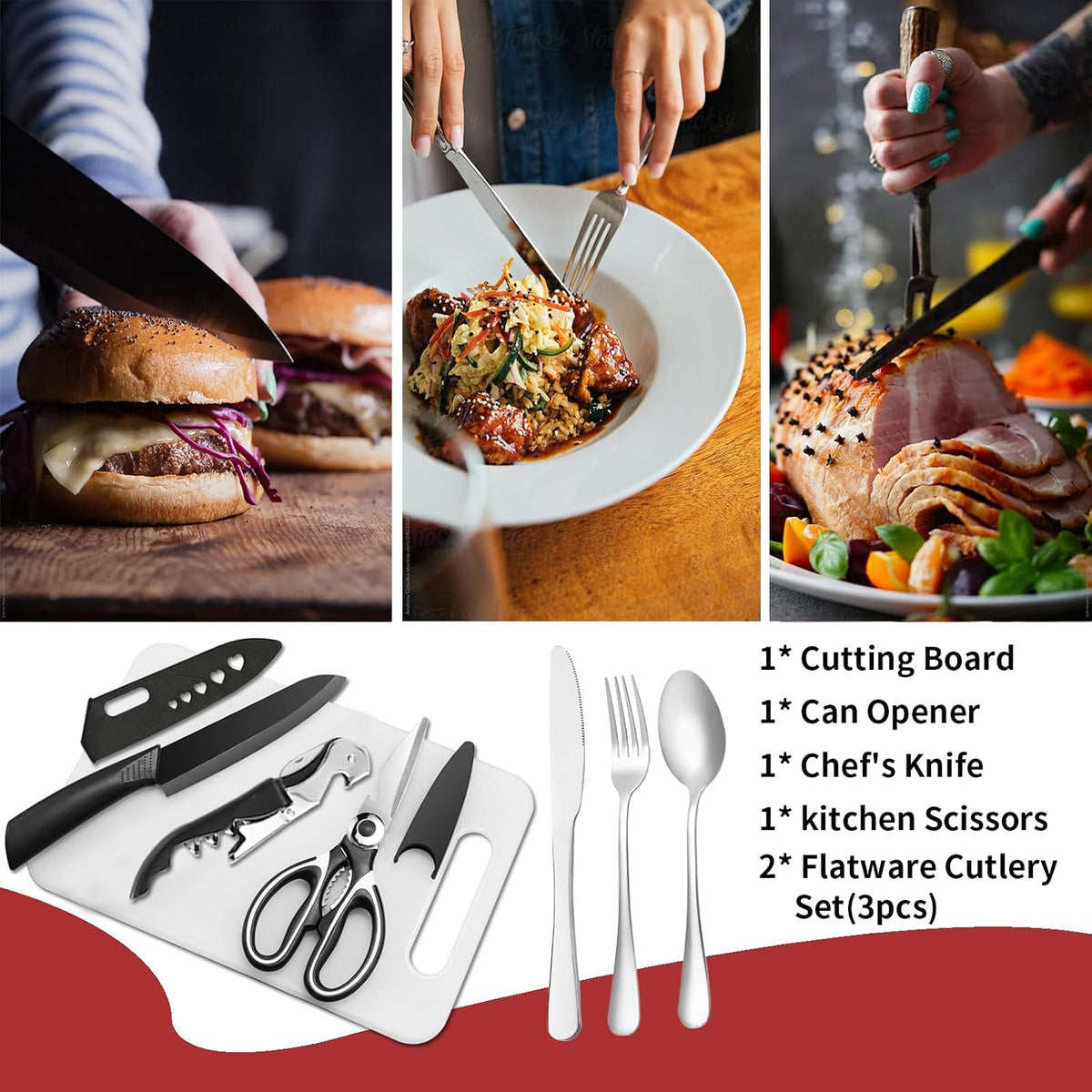 Portable 27-Piece Camping Utensil Set