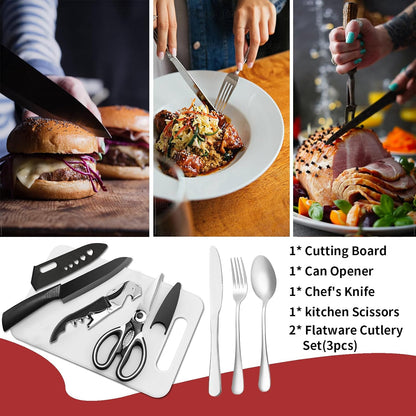 Portable 27-Piece Camping Utensil Set
